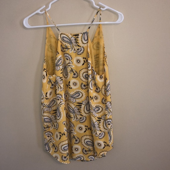 NWT LOFT Outlet Paisley Yellow Tank Top - Picture 4 of 4